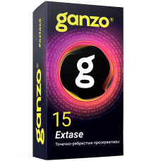 Презервативы Ganzo Extase точечно-ребристые 15 шт