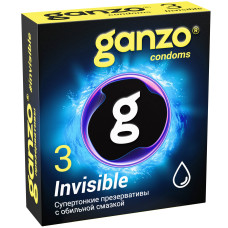 Презервативы Ganzo Invisible супертонкие с обильной смазкой 3 шт
