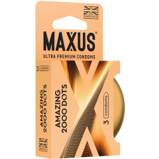 Презервативы Maxus Amazing 2000 Dots точечные в металлическом кейсе 3 шт