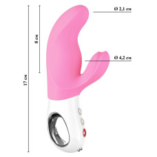 Вибратор с клиторальным стимулятором Fun Factory Miss Bi нежно-розовый