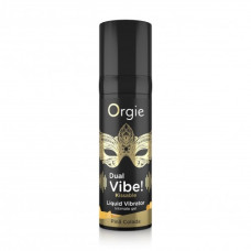 Съедобный гель с вибрацией Orgie dual vibe со вкусом коктейля Pina Colada 15мл