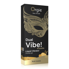 Съедобный гель с вибрацией Orgie dual vibe со вкусом коктейля Pina Colada 15мл