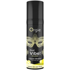 Съедобный гель с вибрацией Orgie dual vibe со вкусом коктейля лимонный джин с тоником 15мл