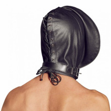 Двойная БДСМ маска из натуральной кожи Zado Fetish