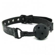 Силиконовый черный кляп Ball Gag 4,6 см