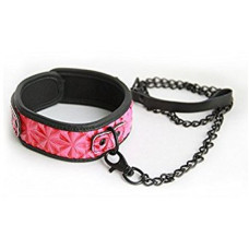 Регулируемый ошейник с поводком Collar with Leash красный