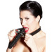 Кляп кожаный с насадкой в форме пениса Leather Gag