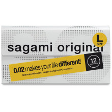 Полиуретановые презервативы Sagami Original 0,02 L-size 12 шт