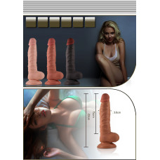 Реалистичный телесный фаллоимитатор Real Extreme 22 см