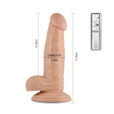 Вибратор с мошонкой на присоске Real Extreme Lifelike 7”