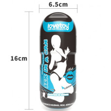 Мастурбатор в колбе губки Sex in a can с вибрацией
