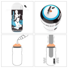 Мастурбатор в колбе губки Sex in a can с вибрацией