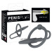 Силиконовый уретральный плаг с кольцом под головку Penis Plug