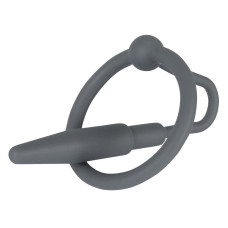 Силиконовый уретральный плаг с кольцом под головку Penis Plug