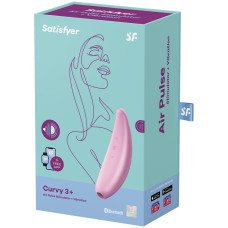 Вакуумный смарт-стимулятор клитора с вибрацией Satisfyer Curvy 3+ розовый