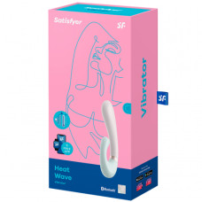 Смарт-вибратор со стимулятором клитора и функцией нагрева Satisfyer Heat Wave Mint