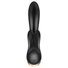 Смарт-вибратор с клиторальным стимулятором Satisfyer Double Flex черный