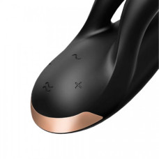Смарт-вибратор с клиторальным стимулятором Satisfyer Double Flex черный