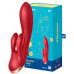 Смарт-вибратор с клиторальным стимулятором Satisfyer Double Flex красный