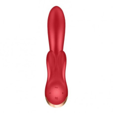 Смарт-вибратор с клиторальным стимулятором Satisfyer Double Flex красный