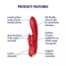 Смарт-вибратор с клиторальным стимулятором Satisfyer Double Flex красный