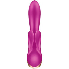 Смарт-вибратор с клиторальным стимулятором Satisfyer Double Flex фиолетовый