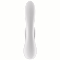 Смарт-вибратор с клиторальным стимулятором Satisfyer Double Flex белый