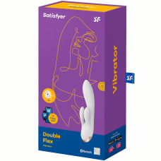 Смарт-вибратор с клиторальным стимулятором Satisfyer Double Flex белый