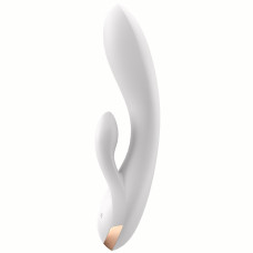 Смарт-вибратор с клиторальным стимулятором Satisfyer Double Flex белый