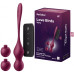 Вагинальные смарт-шарики с вибрацией и сменными утяжелителями Satisfyer Love Birds Vary бордовый