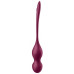 Вагинальные смарт-шарики с вибрацией и сменными утяжелителями Satisfyer Love Birds Vary бордовый