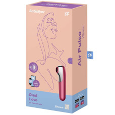 Клиторальный смарт-стимулятор с вибрацией Satisfyer Dual Love бордовый