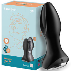 Анальный смарт-стимулятор с вибрацией и ротацией Satisfyer Rotator Plug 2+ черный