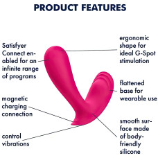 Вагинальный смарт-стимулятор для ношения Satisfyer Top Secret розовый