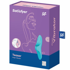 Клиторальный вибромассажер на палец Satisfyer Teaser голубой
