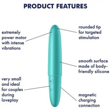 Мини-вибратор Satisfyer Ultra Power Bullet 6 бирюзовый