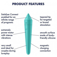 Универсальный смарт-стимулятор Satisfyer Ultra Power Bullet 8 бирюзовый