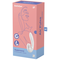 Вибратор с вакуумно-волновым стимулятором клитора Satisfyer Supernova White