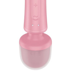 Двусторонний вибратор с клиторальным стимулятором Wand + Rabbit Satisfyer Triple Lover Pink