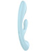 Двусторонний вибратор с клиторальным стимулятором Satisfyer Triple Oh Blue