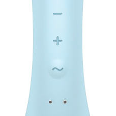 Двусторонний вибратор с клиторальным стимулятором Satisfyer Triple Oh Blue