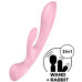 Двусторонний вибратор с клиторальным стимулятором Satisfyer Triple Oh Pink