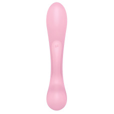Двусторонний вибратор с клиторальным стимулятором Satisfyer Triple Oh Pink