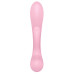 Двусторонний вибратор с клиторальным стимулятором Satisfyer Triple Oh Pink