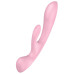 Двусторонний вибратор с клиторальным стимулятором Satisfyer Triple Oh Pink