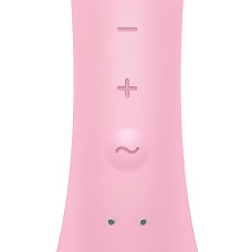 Двусторонний вибратор с клиторальным стимулятором Satisfyer Triple Oh Pink