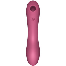Вакуумный вибростимулятор для клитора и точки G Satisfyer Curvy Trinity 3 красный