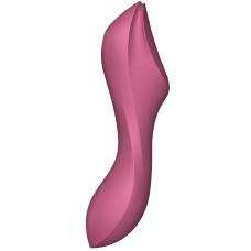 Вакуумный вибростимулятор для клитора и точки G Satisfyer Curvy Trinity 3 красный