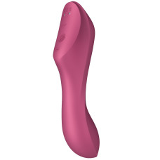 Вакуумный вибростимулятор для клитора и точки G Satisfyer Curvy Trinity 3 красный