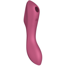 Вакуумный вибростимулятор для клитора и точки G Satisfyer Curvy Trinity 3 красный